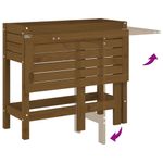 Casa si Gradina - Gradinarit si plante - Plante si ghivece - Ghivece si suporturi - Jardiniera de gradina cu blat pliabil maro miere lemn masiv pin - Infinity.ro