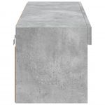 Casa si Gradina - Mobilier - Comode si corpuri - Comode - Comoda TV cu lumini LED, gri beton, 100x30x30 cm - Infinity.ro