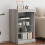 Casa si Gradina - Mobilier - Comode si corpuri - Comode - Servanta cu lumini LED, gri sonoma, 41x37x67 cm - Infinity.ro