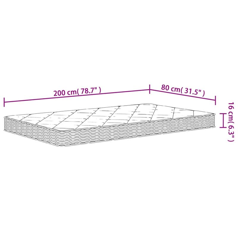 Casa si Gradina - Mobilier - Saltele si somiere - Saltele - Saltea din spuma, fermitate medie moale, 80x200 cm - Infinity.ro