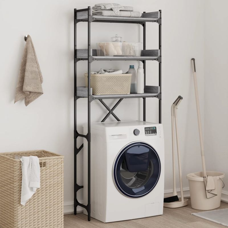 Casa si Gradina - Mobilier - Dulapuri si sifoniere - Dulapuri - Dulap masina de spalat, gri sonoma, 67x25x163 cm lemn prelucrat - Infinity.ro