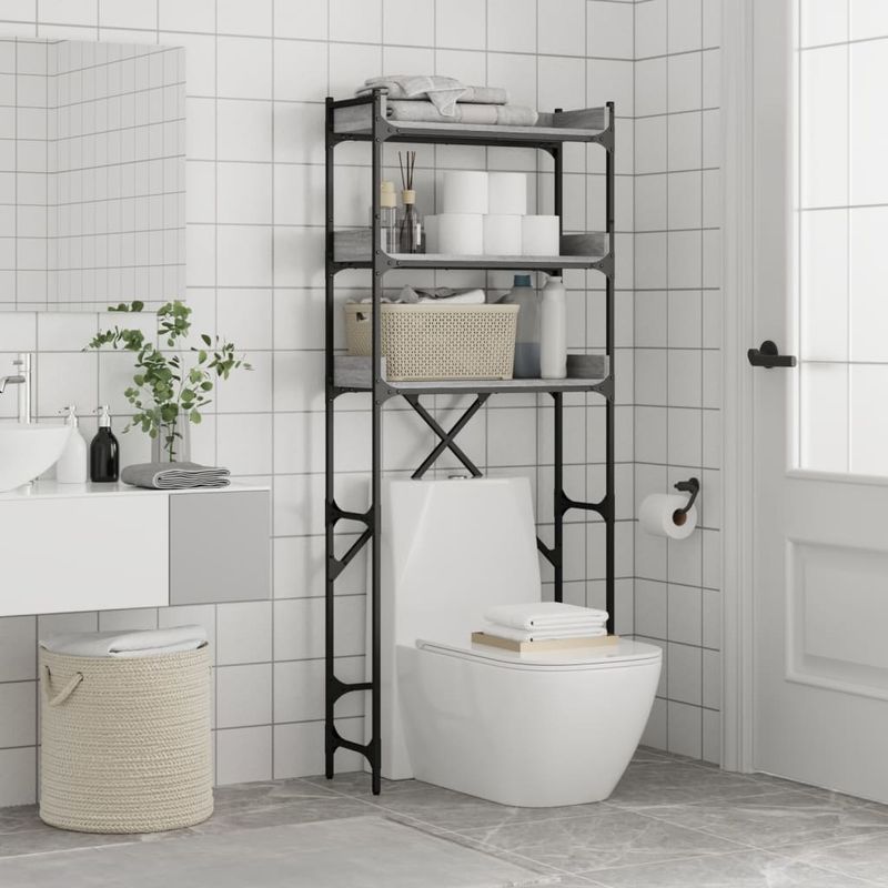 Casa si Gradina - Mobilier - Dulapuri si sifoniere - Dulapuri - Dulap masina de spalat, gri sonoma, 67x25x163 cm lemn prelucrat - Infinity.ro