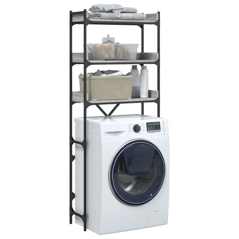 Casa si Gradina - Mobilier - Dulapuri si sifoniere - Dulapuri - Dulap masina de spalat, gri sonoma, 67x25x163 cm lemn prelucrat - Infinity.ro