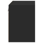Casa si Gradina - Mobilier - Comode si corpuri - Comode - Noptiera cu lumini LED montata pe perete, negru - Infinity.ro