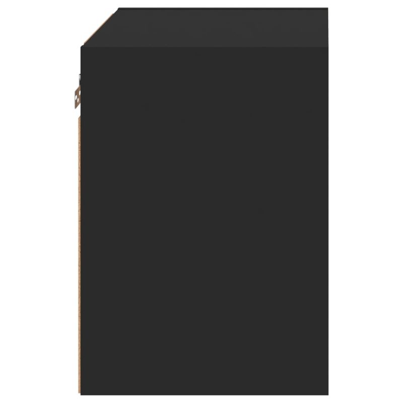 Casa si Gradina - Mobilier - Comode si corpuri - Comode - Noptiera cu lumini LED montata pe perete, negru - Infinity.ro