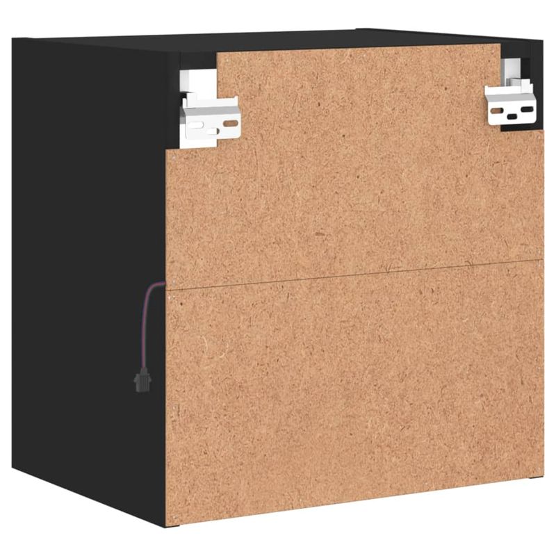 Casa si Gradina - Mobilier - Comode si corpuri - Comode - Noptiera cu lumini LED montata pe perete, negru - Infinity.ro