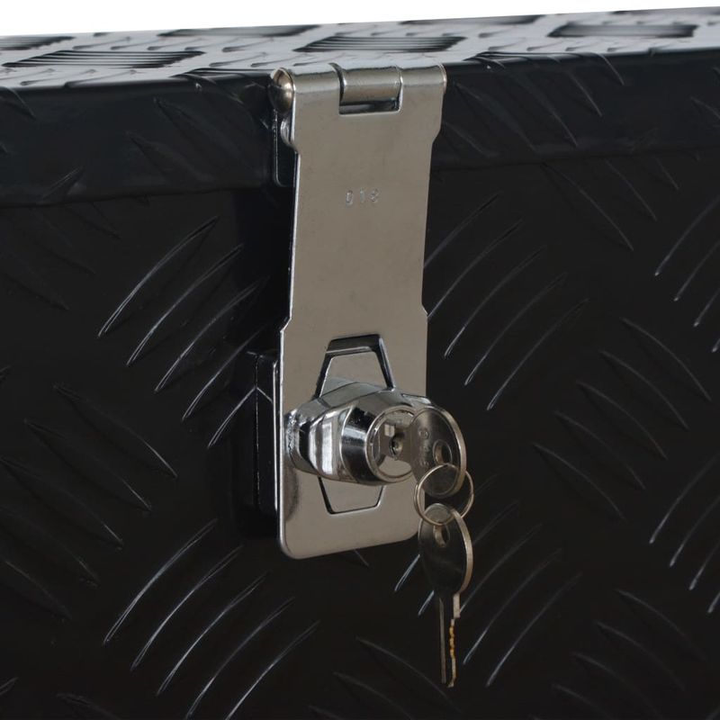 Casa si Gradina - Constructii - Depozitare, transport si protectie - Organizatoare si cutii scule - Lada din aluminiu, negru, 485 x 140 x 200 mm - Infinity.ro