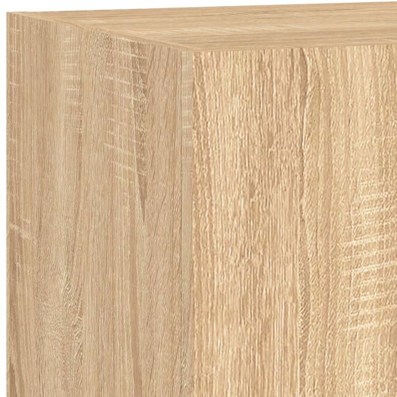 Casa si Gradina - Mobilier - Comode si corpuri - Comode - Comoda TV de perete cu LED, 2 buc. stejar sonoma, 80x35x31 cm - Infinity.ro