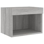 Casa si Gradina - Mobilier - Comode si corpuri - Comode - Unitati de perete TV cu LED-uri, 5 piese, gri sonoma, lemn - Infinity.ro