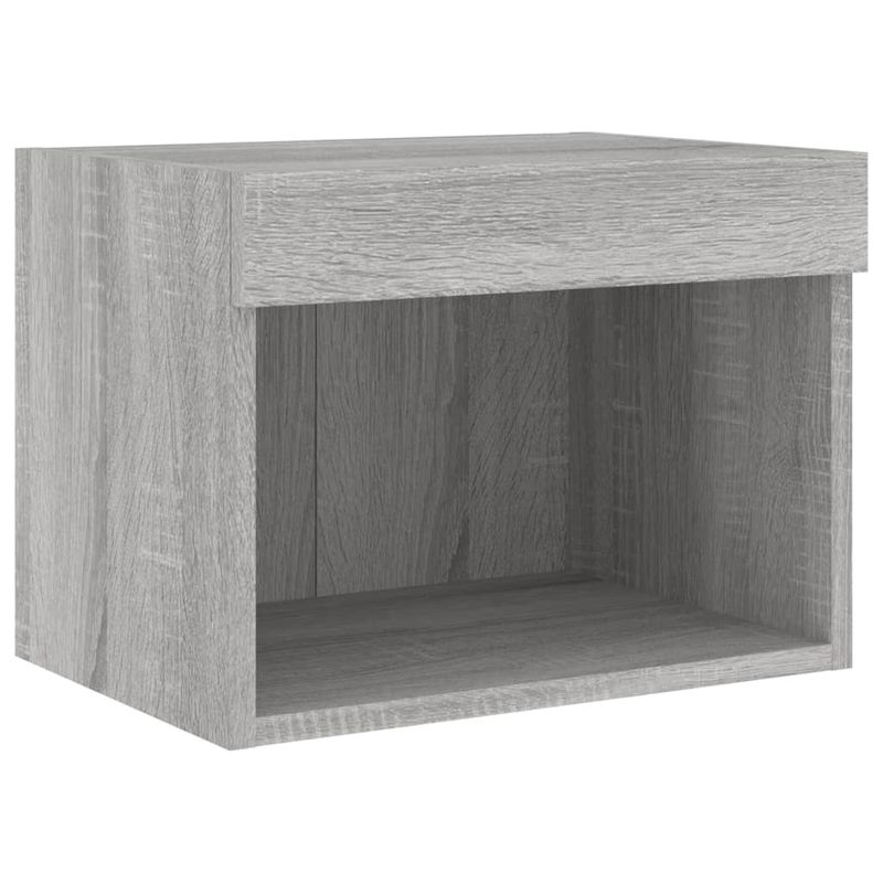 Casa si Gradina - Mobilier - Comode si corpuri - Comode - Unitati de perete TV cu LED-uri, 5 piese, gri sonoma, lemn - Infinity.ro