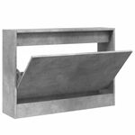 Casa si Gradina - Mobilier - Organizare si depozitare - Organizator incaltaminte - Pantofar, gri beton, 80x21x57 cm, lemn prelucrat - Infinity.ro