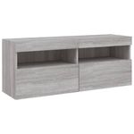 Casa si Gradina - Mobilier - Comode si corpuri - Comode - Unitati de perete TV cu LED-uri, 5 piese, gri sonoma, lemn - Infinity.ro