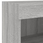 Casa si Gradina - Mobilier - Comode si corpuri - Comode - Unitati de perete TV cu LED-uri, 5 piese, gri sonoma, lemn - Infinity.ro