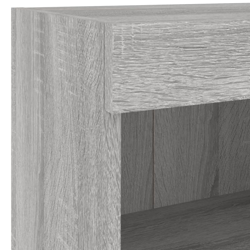 Casa si Gradina - Mobilier - Comode si corpuri - Comode - Unitati de perete TV cu LED-uri, 5 piese, gri sonoma, lemn - Infinity.ro