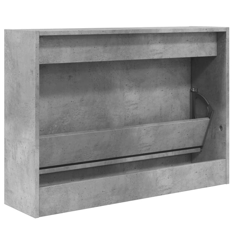 Casa si Gradina - Mobilier - Organizare si depozitare - Organizator incaltaminte - Pantofar, gri beton, 80x21x57 cm, lemn prelucrat - Infinity.ro