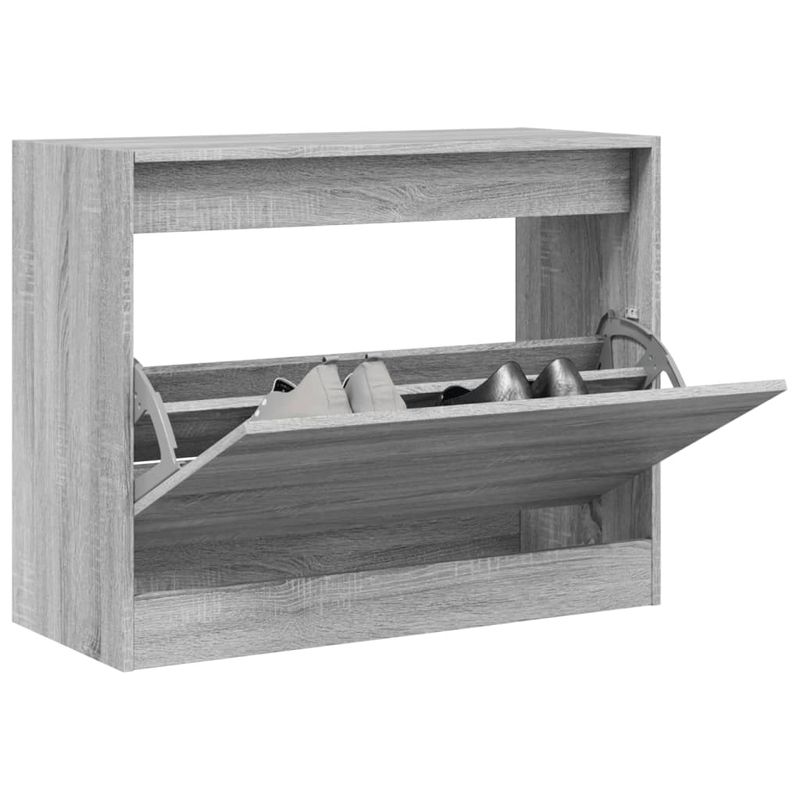 Casa si Gradina - Mobilier - Organizare si depozitare - Organizator incaltaminte - Pantofar, gri sonoma, 80x34x63 cm, lemn prelucrat - Infinity.ro