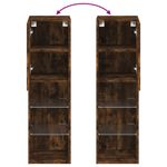 Casa si Gradina - Mobilier - Comode si corpuri - Comode - Comode TV cu lumini LED, 2 buc., stejar fumuriu, 30,5x30x102 cm - Infinity.ro