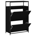 Casa si Gradina - Mobilier - Organizare si depozitare - Organizator incaltaminte - Pantofar, negru, 75x34x112 cm, lemn compozit - Infinity.ro