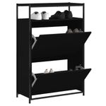 Casa si Gradina - Mobilier - Organizare si depozitare - Organizator incaltaminte - Pantofar, negru, 75x34x112 cm, lemn compozit - Infinity.ro