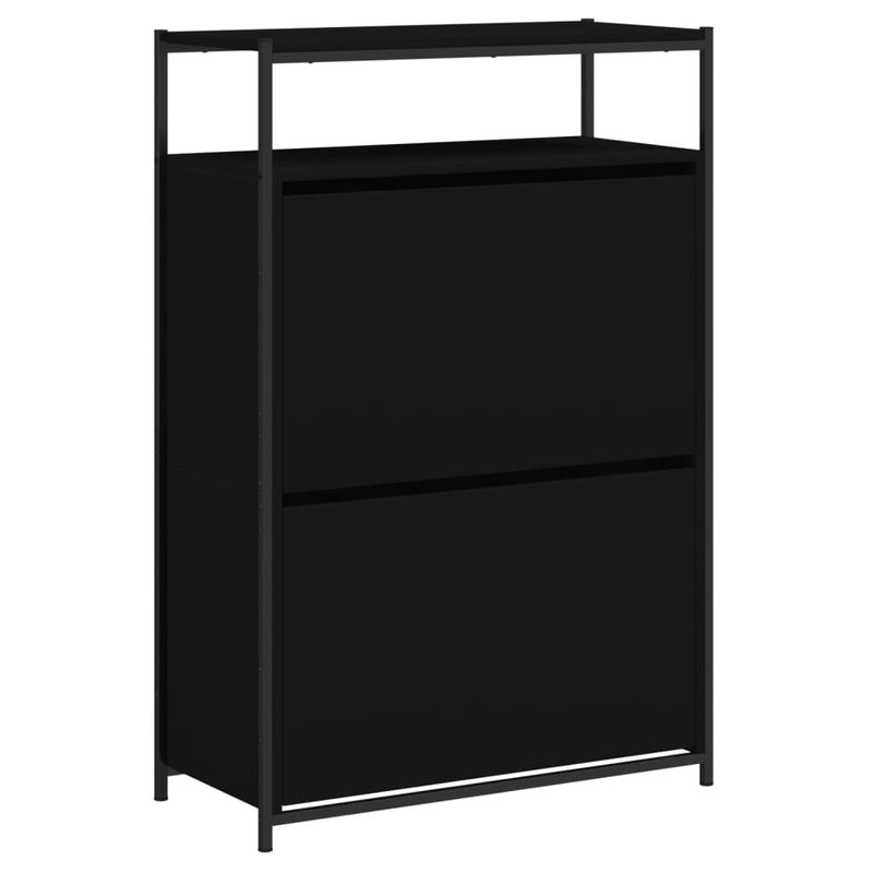 Casa si Gradina - Mobilier - Organizare si depozitare - Organizator incaltaminte - Pantofar, negru, 75x34x112 cm, lemn compozit - Infinity.ro