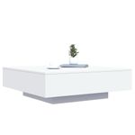 Casa si Gradina - Mobilier - Mese si birouri - Masute de cafea - Masuta de cafea cu lumini LED, alb, 100x100x31 cm - Infinity.ro