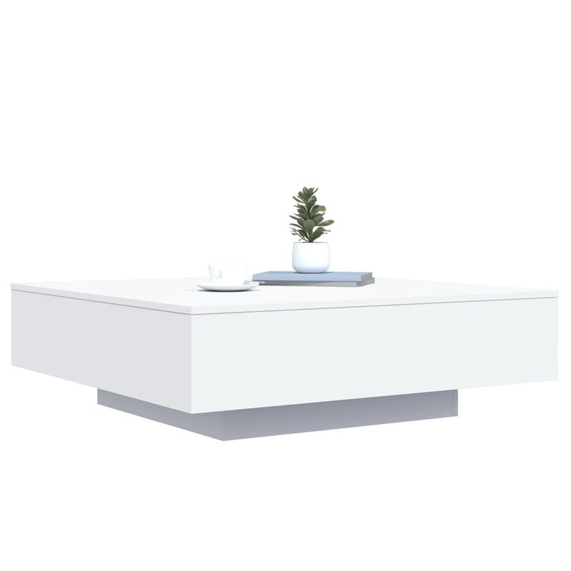 Casa si Gradina - Mobilier - Mese si birouri - Masute de cafea - Masuta de cafea cu lumini LED, alb, 100x100x31 cm - Infinity.ro