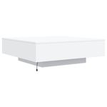 Casa si Gradina - Mobilier - Mese si birouri - Masute de cafea - Masuta de cafea cu lumini LED, alb, 100x100x31 cm - Infinity.ro