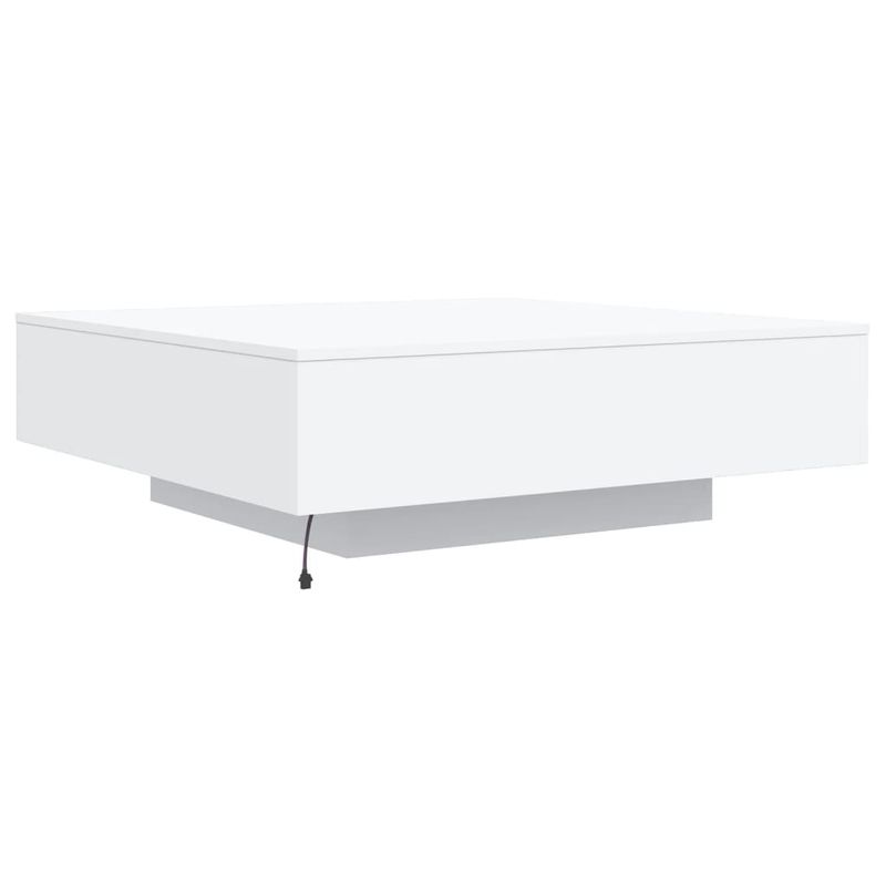 Casa si Gradina - Mobilier - Mese si birouri - Masute de cafea - Masuta de cafea cu lumini LED, alb, 100x100x31 cm - Infinity.ro