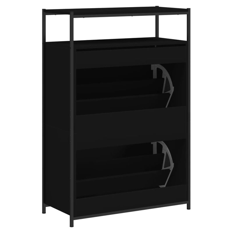 Casa si Gradina - Mobilier - Organizare si depozitare - Organizator incaltaminte - Pantofar, negru, 75x34x112 cm, lemn compozit - Infinity.ro