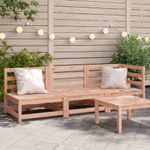 Casa si Gradina - Gradina si terasa - Mobilier exterior - Canapele si fotolii gradina - Canapea de gradina cu 3 locuri, lemn masiv douglas, model colț + 2x scaun - Infinity.ro