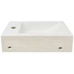 Casa si Gradina - Sanitare - Lavoar baie si accesorii - Lavoare si piedestale - Chiuveta ceramica dreptunghiulara cu preaplin 46x25,5x12 cm alb - Infinity.ro