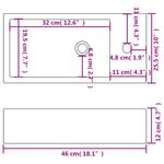 Casa si Gradina - Sanitare - Lavoar baie si accesorii - Lavoare si piedestale - Chiuveta ceramica dreptunghiulara cu preaplin 46x25,5x12 cm alb - Infinity.ro