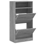 Casa si Gradina - Mobilier - Organizare si depozitare - Organizator incaltaminte - Pantofar, gri sonoma, 60x34x116 cm, lemn prelucrat - Infinity.ro