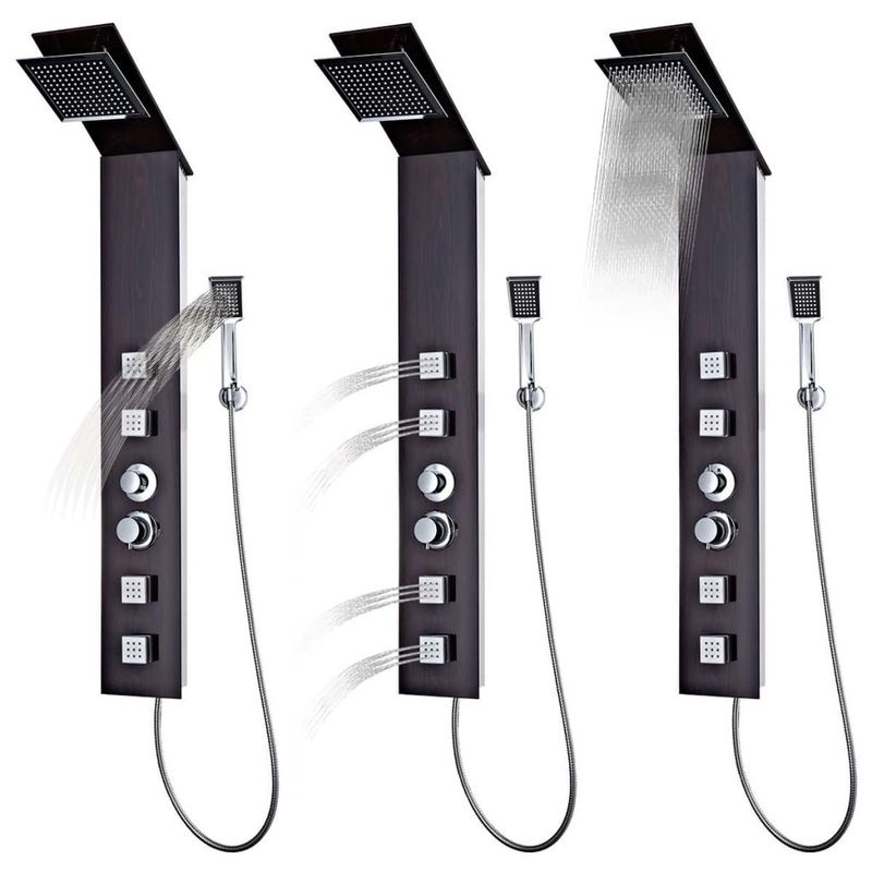 Casa si Gradina - Constructii - Scule electrice si accesorii - Accesorii polizare si slefuire - Sistem cu panel de dus, sticla, maro - Infinity.ro