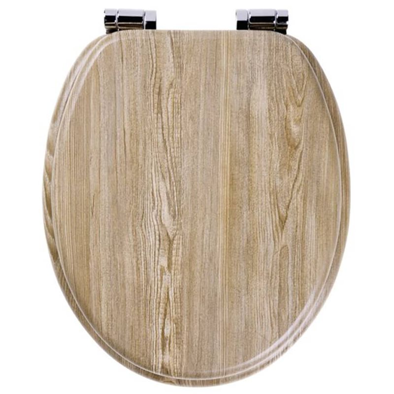 Casa si Gradina/Sanitare/Obiecte sanitare/Vase de toaleta - Tiger Capac WC cu inchidere silentioasa Scaffold, maro, MDF 252022546 - Infinity.ro