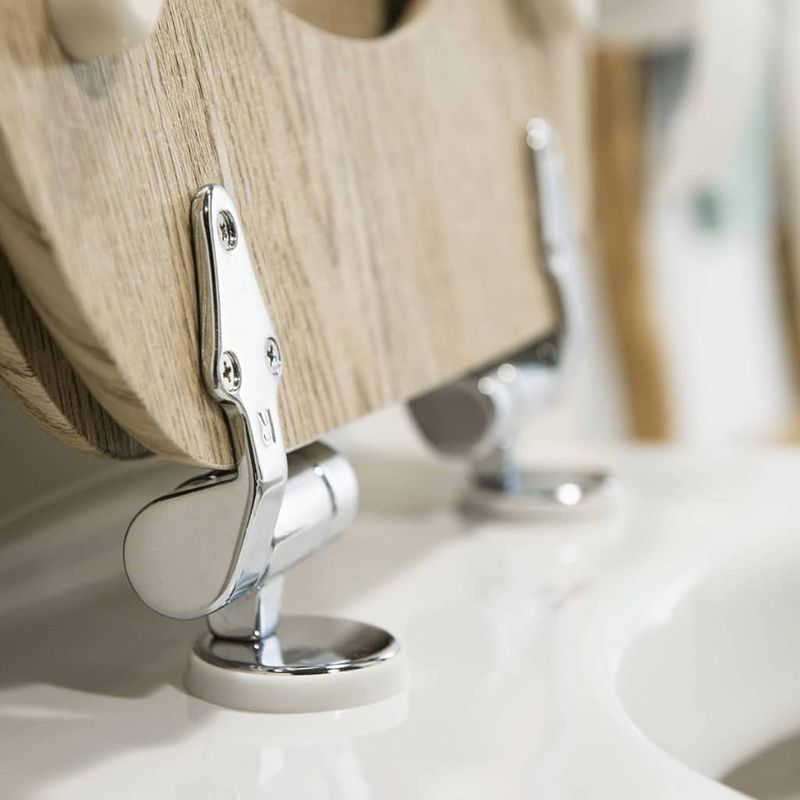 Casa si Gradina/Sanitare/Obiecte sanitare/Vase de toaleta - Tiger Capac WC cu inchidere silentioasa Scaffold, maro, MDF 252022546 - Infinity.ro