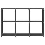 Casa si Gradina - Mobilier - Biblioteci si rafturi - Biblioteci - Raft expunere 6 cuburi gri 103x30x72,5 cm, material textil - Infinity.ro