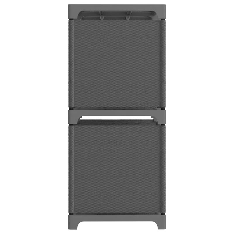 Casa si Gradina - Mobilier - Biblioteci si rafturi - Biblioteci - Raft expunere 6 cuburi gri 103x30x72,5 cm, material textil - Infinity.ro