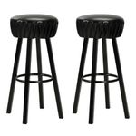 Casa si Gradina - Mobilier - Scaune si fotolii - Scaune - Scaune de bar, 2 buc., negru, piele ecologica - Infinity.ro