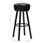 Casa si Gradina - Mobilier - Scaune si fotolii - Scaune - Scaune de bar, 2 buc., negru, piele ecologica - Infinity.ro
