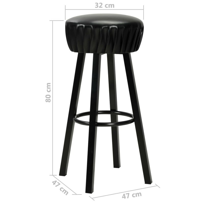 Casa si Gradina - Mobilier - Scaune si fotolii - Scaune - Scaune de bar, 2 buc., negru, piele ecologica - Infinity.ro