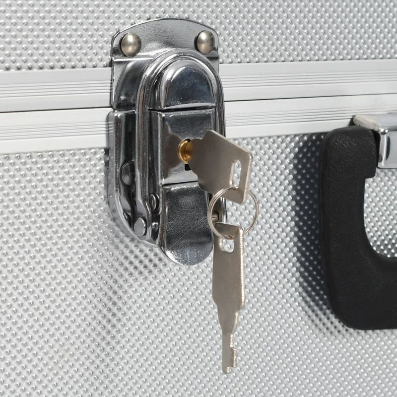 Casa si Gradina - Constructii - Depozitare, transport si protectie - Organizatoare si cutii scule - Cutie de scule, argintiu, 38 x 22,5 x 34 cm, aluminiu - Infinity.ro