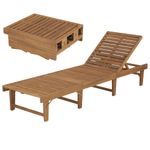 Casa si Gradina - Gradina si terasa - Mobilier exterior - Scaune si sezlonguri gradina - Sezlong de plaja pliabil, lemn masiv de acacia - Infinity.ro
