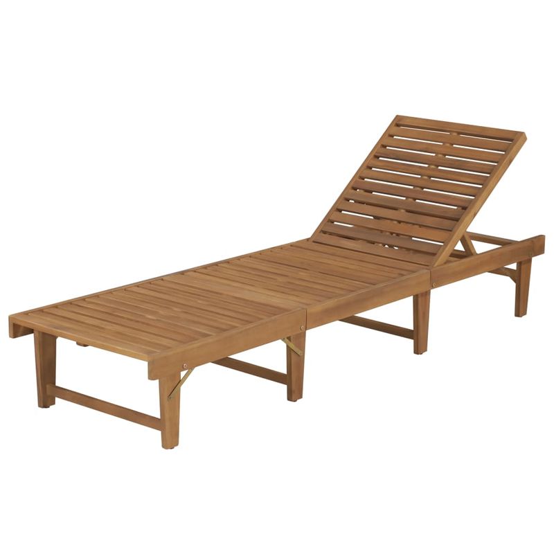 Casa si Gradina - Gradina si terasa - Mobilier exterior - Scaune si sezlonguri gradina - Sezlong de plaja pliabil, lemn masiv de acacia - Infinity.ro