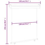 Casa si Gradina - Gradina si terasa - Umbrele si pavilioane - Umbrele - Copertina laterala de balcon, rosu, 140 x 250 cm - Infinity.ro