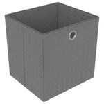 Casa si Gradina - Mobilier - Biblioteci si rafturi - Biblioteci - Raft 4 cuburi cu cutii, gri, 69x30x72,5 cm, material textil - Infinity.ro