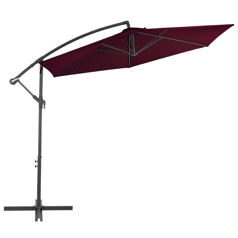 Casa si Gradina - Gradina si terasa - Umbrele si pavilioane - Umbrele - Umbrela suspendata cu stalp de aluminiu, rosu bordo, 300 cm - Infinity.ro