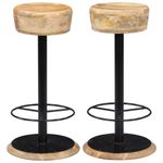 Casa si Gradina - Mobilier - Scaune si fotolii - Scaune - Scaune de bar, 2 buc., lemn masiv de mango - Infinity.ro