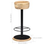 Casa si Gradina - Mobilier - Scaune si fotolii - Scaune - Scaune de bar, 2 buc., lemn masiv de mango - Infinity.ro