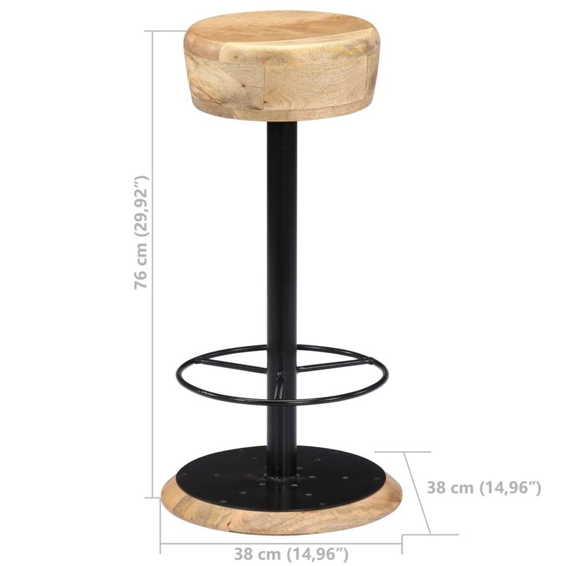 Casa si Gradina - Mobilier - Scaune si fotolii - Scaune - Scaune de bar, 2 buc., lemn masiv de mango - Infinity.ro